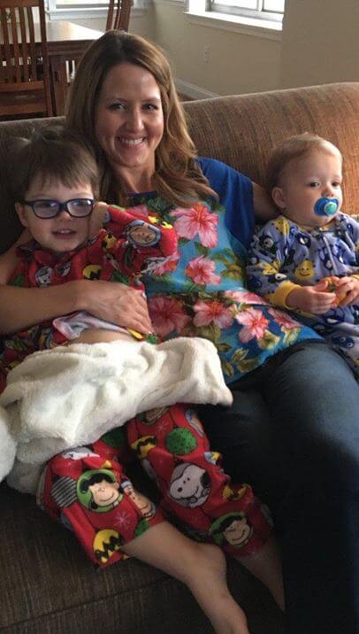 Gabriel Cotton with his mother, Anna Cotton and brother, Daniel Cotton.